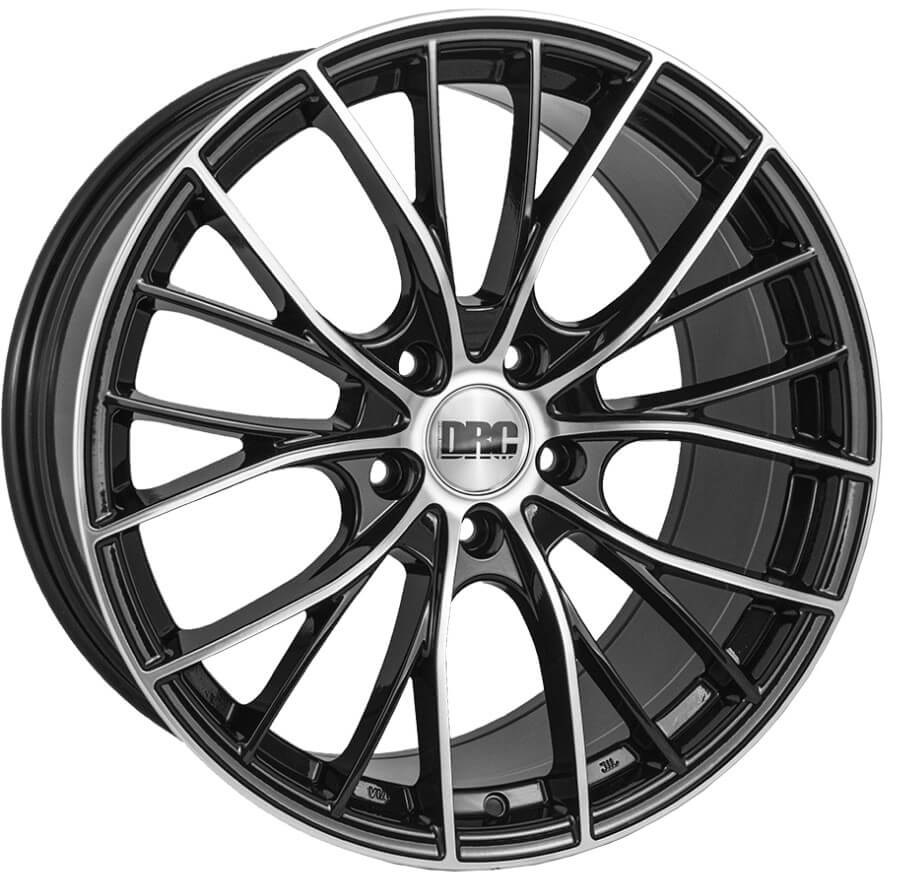 DRC DMM (Gloss Black / Polished) 8.0x19 5x112 ET45 SKU:L9805112BP9545