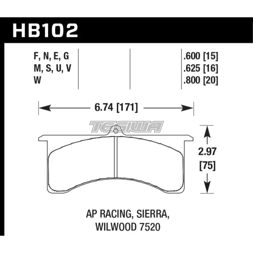 HAWK Performance Black Motorsports Brake Pads CNC 630 Caliper