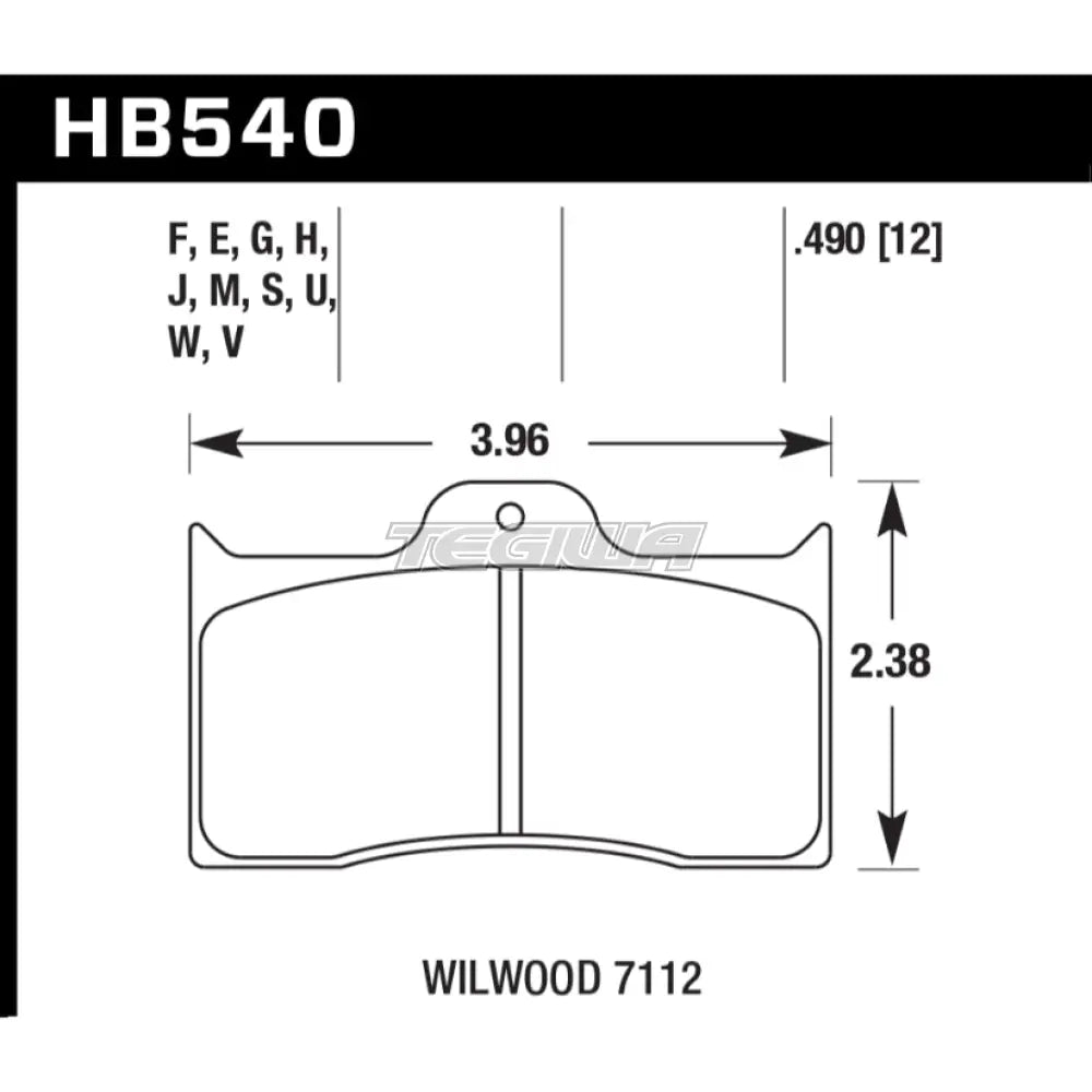 HAWK Performance Black Motorsports Brake Pads  - HB540M.490