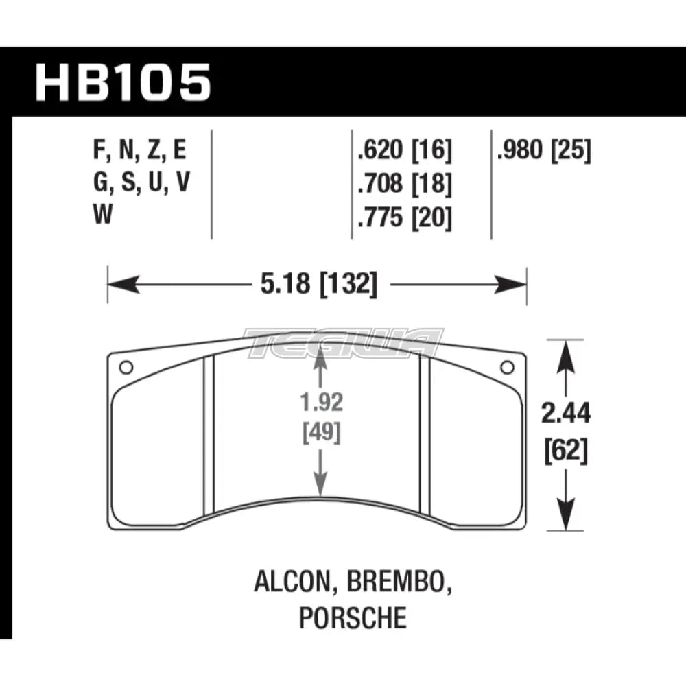 HAWK Performance Blue 9012 Motorsports Brake Pads  - HB105E.775