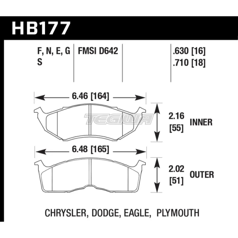 HAWK Performance Blue 9012 Motorsports Brake Pads  - HB177E.630