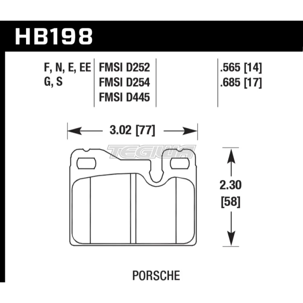HAWK Performance Blue 9012 Motorsports Brake Pads Rear - HB198E.685