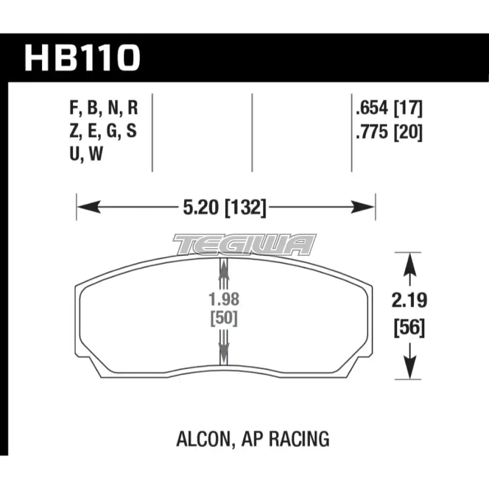 HAWK Performance Blue 9012 Motorsports Brake Pads Rotora RF403 Caliper