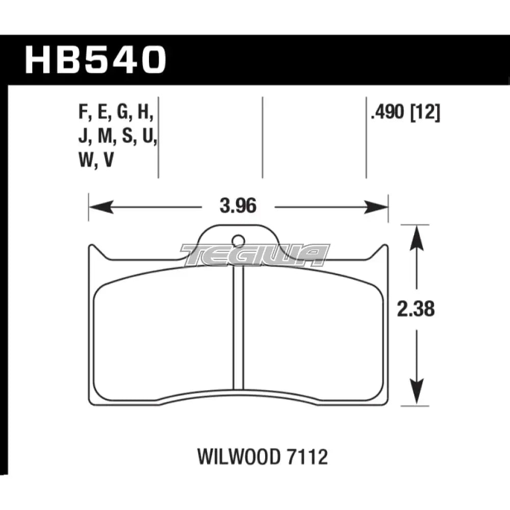 HAWK Performance Blue 9012 Motorsports Brake Pads Wilwood BDL w/ Cotter pin (7112) Caliper