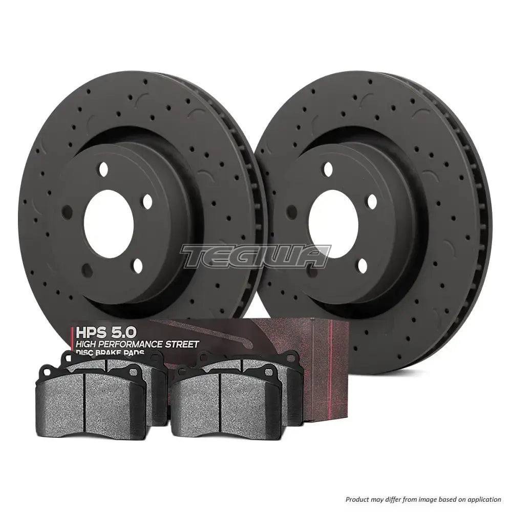 HAWK Performance Brake Kit - HPS 5.0 Pads With Talon Slotted & Drilled Discs Rear BMW E36 M3 92-99