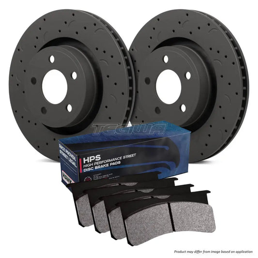 HAWK Performance Brake Kit - HPS Pads With Talon Slotted & Drilled Discs Front - HKC4743.363F