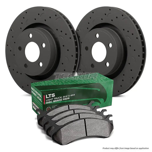 HAWK Performance Brake Kit - LTS Pads With Talon Slotted & Drilled Discs Rear Honda S2000 AP1 AP2 99-09