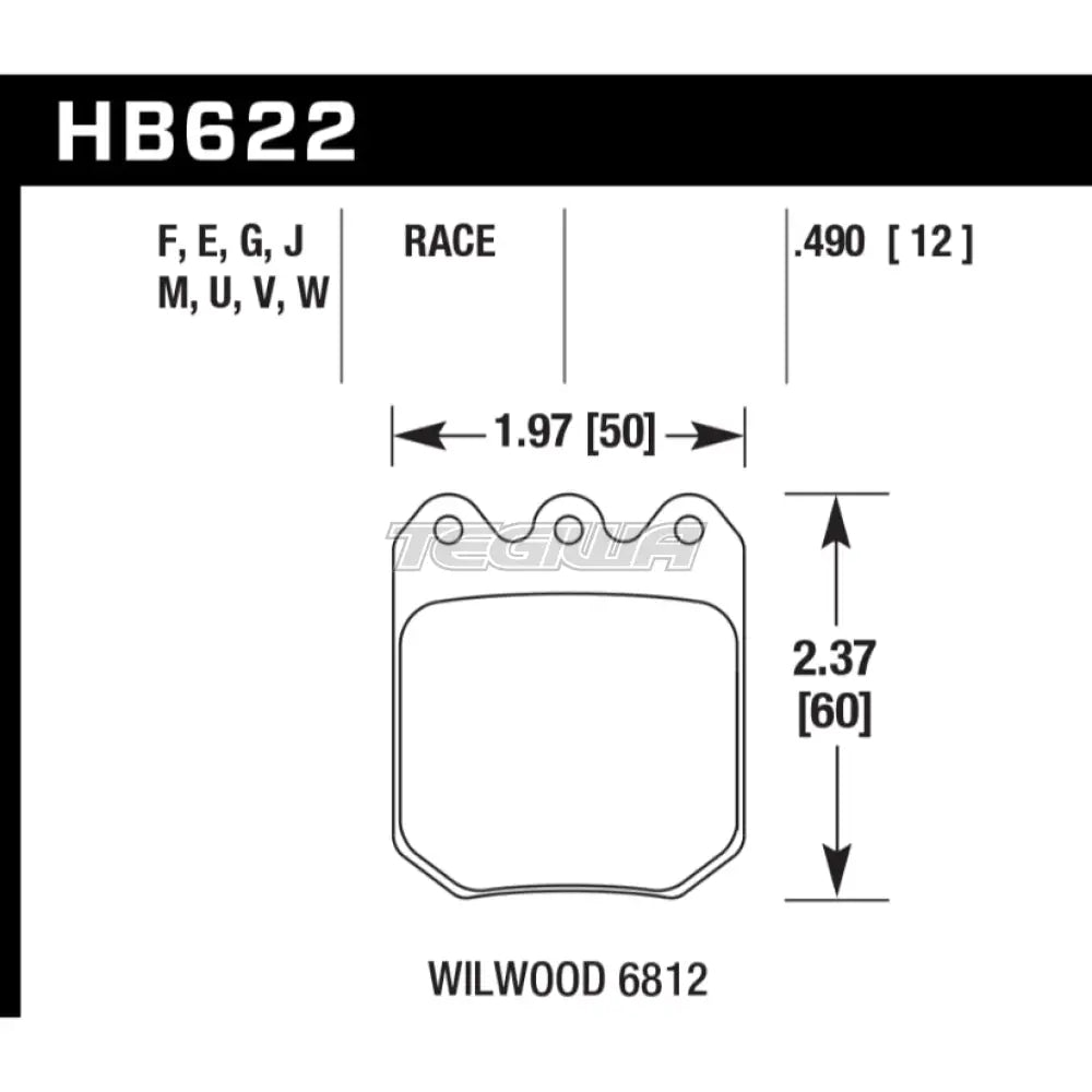 HAWK Performance DR-97 Motorsports Brake Pads  - HB622J.490
