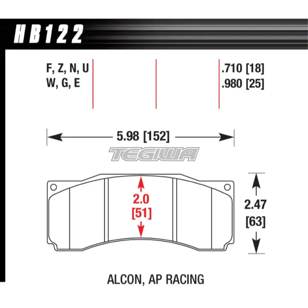 HAWK Performance DTC-30 Motorsports Brake Pads AP Racing CP5 Caliper
