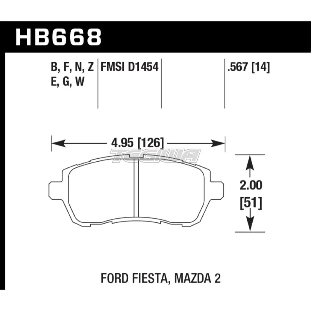 HAWK Performance DTC-30 Motorsports Brake Pads Front - HB668W.567