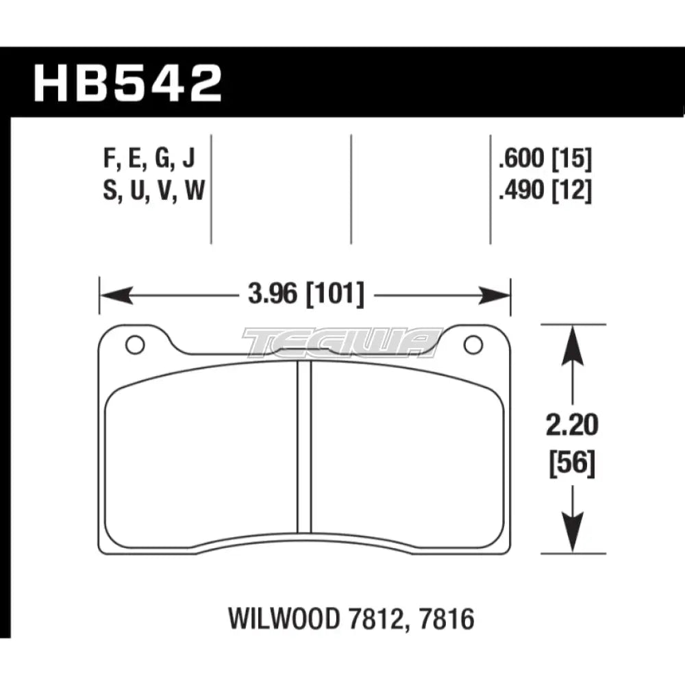 HAWK Performance DTC-30 Motorsports Brake Pads  - HB542W.600