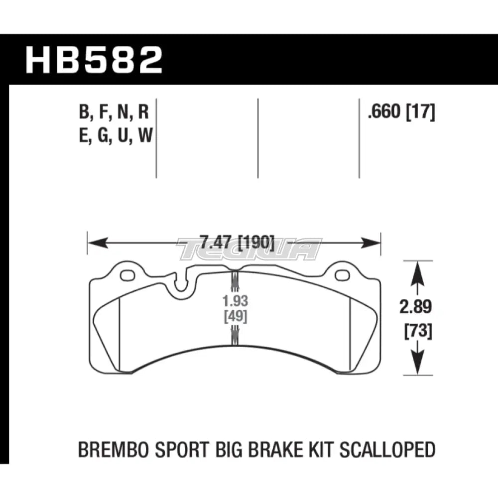 HAWK Performance DTC-30 Motorsports Brake Pads  - HB582W.660