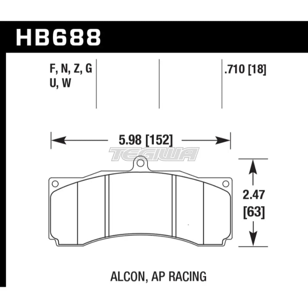 HAWK Performance DTC-30 Motorsports Brake Pads  - HB688W.710