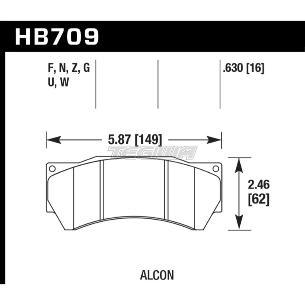 HAWK Performance DTC-30 Motorsports Brake Pads  - HB709W.630