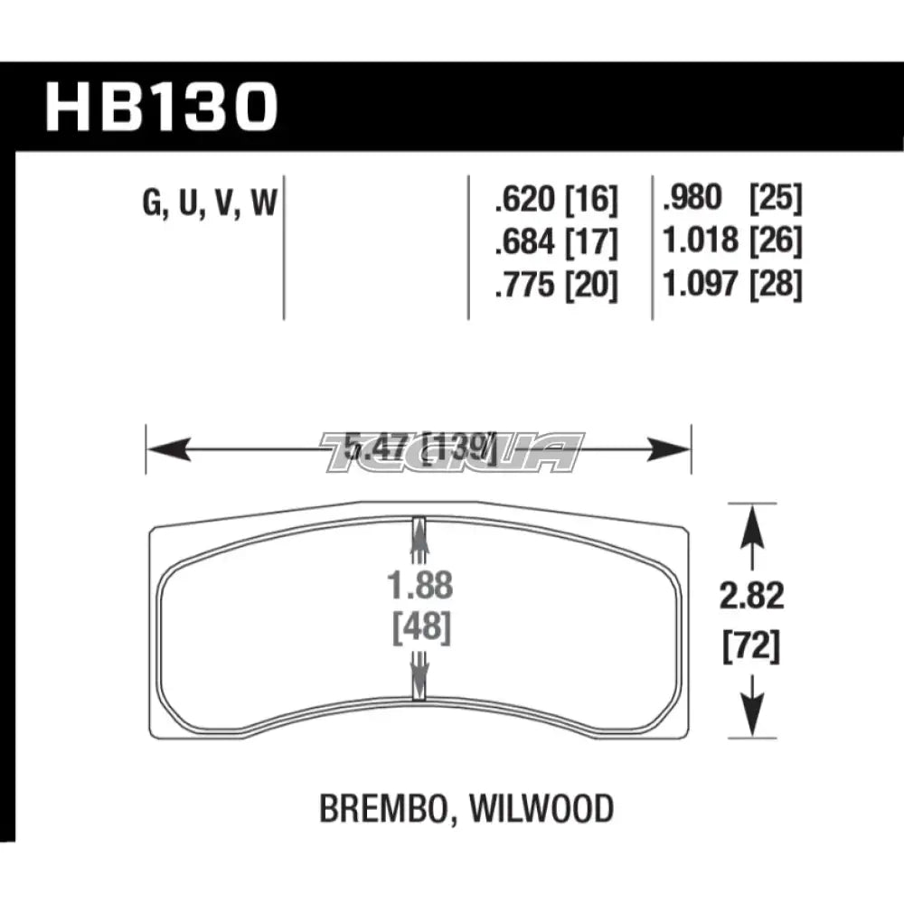 HAWK Performance DTC-50 Motorsports Brake Pads Brembo X2.023.21/24 Caliper