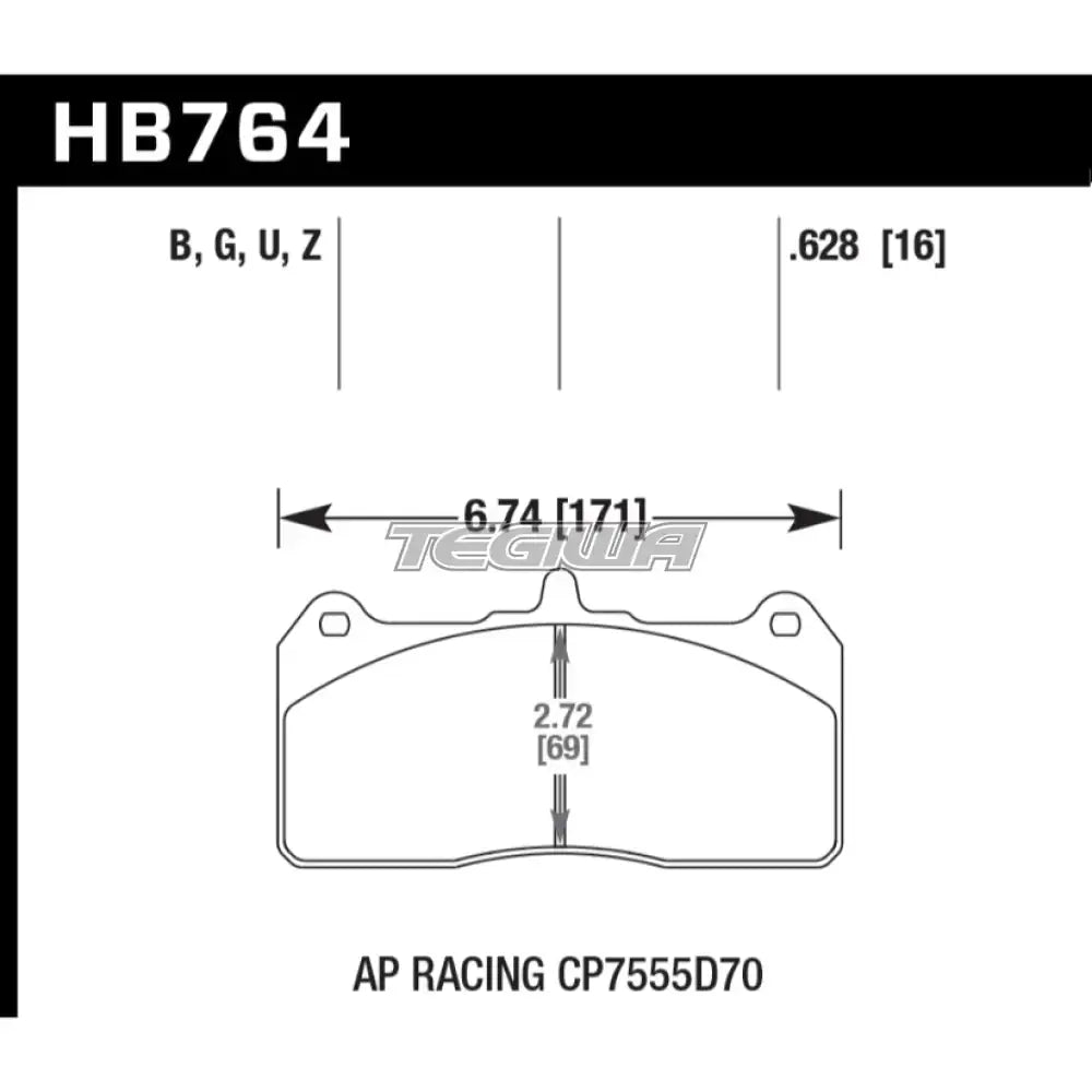 HAWK Performance DTC-60 Motorsports Brake Pads AP Racing CP7555D70 Caliper