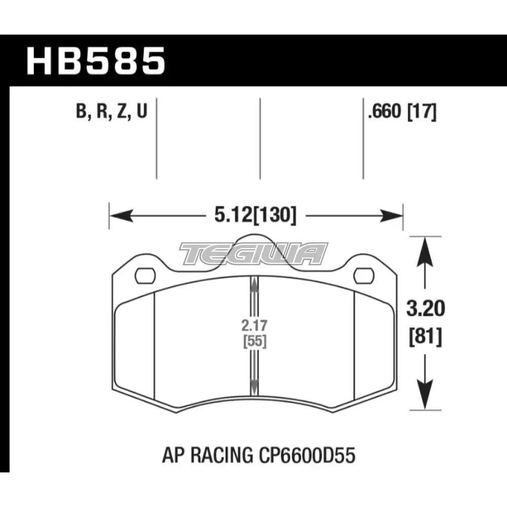 HAWK Performance DTC-70 Motorsports Brake Pads AP Racing CP6600 Caliper