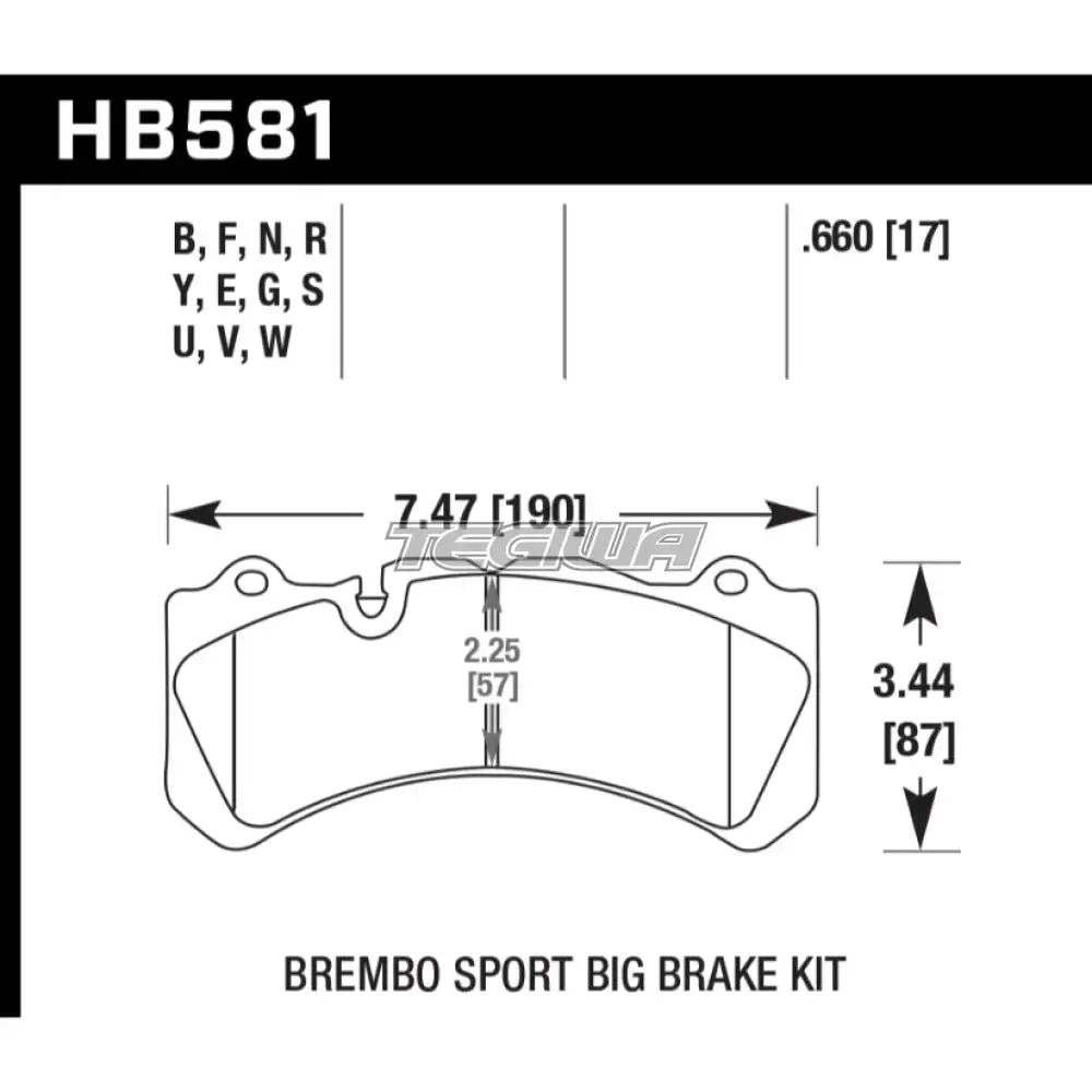 HAWK Performance DTC-70 Motorsports Brake Pads Brembo Caliper Family N Caliper