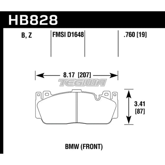 HAWK Performance DTC-70 Motorsports Brake Pads Front BMW F80 F82 F83 M3 M4 14-20 (Ceramic Discs)