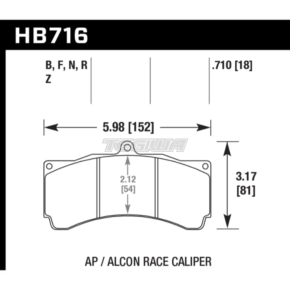 HAWK Performance DTC-70 Motorsports Brake Pads  - HB716U.984 EBC Apollo 4 Caliper