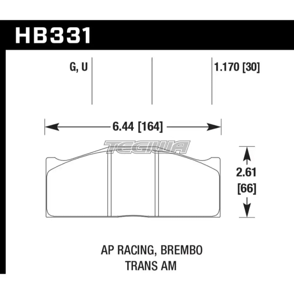 HAWK Performance DTC-70 Motorsports Brake Pads StopTech ST-6X Caliper