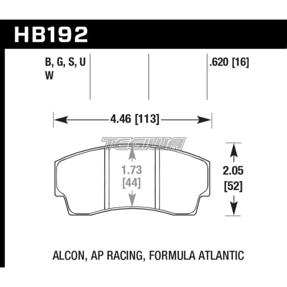 HAWK Performance ER-1 Motorsports Brake Pads AP Racing CP5100 Caliper