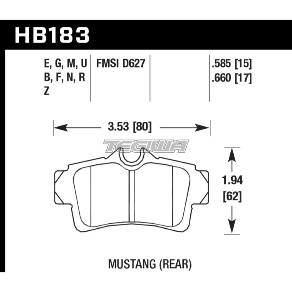 HAWK Performance ER-1 Motorsports Brake Pads Baer IronSport Caliper