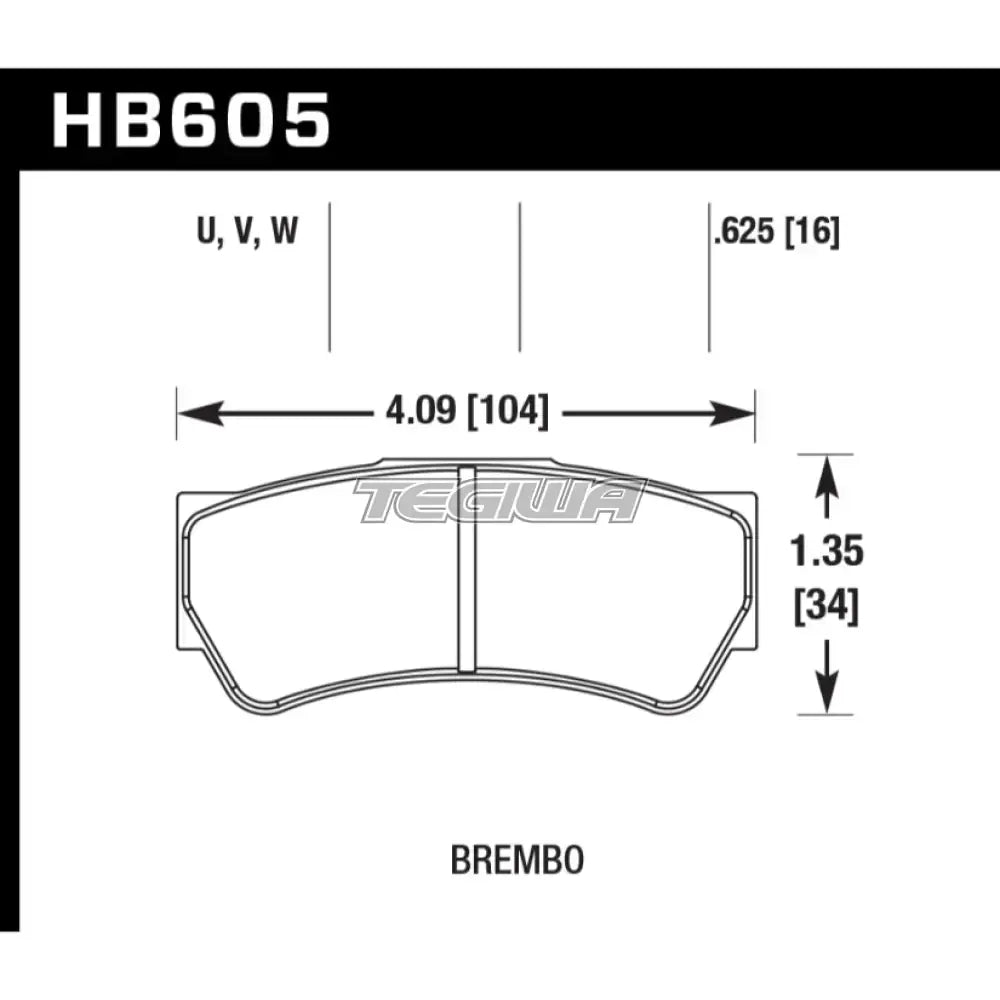 HAWK Performance ER-1 Motorsports Brake Pads Brembo XA6.S0.0X Caliper