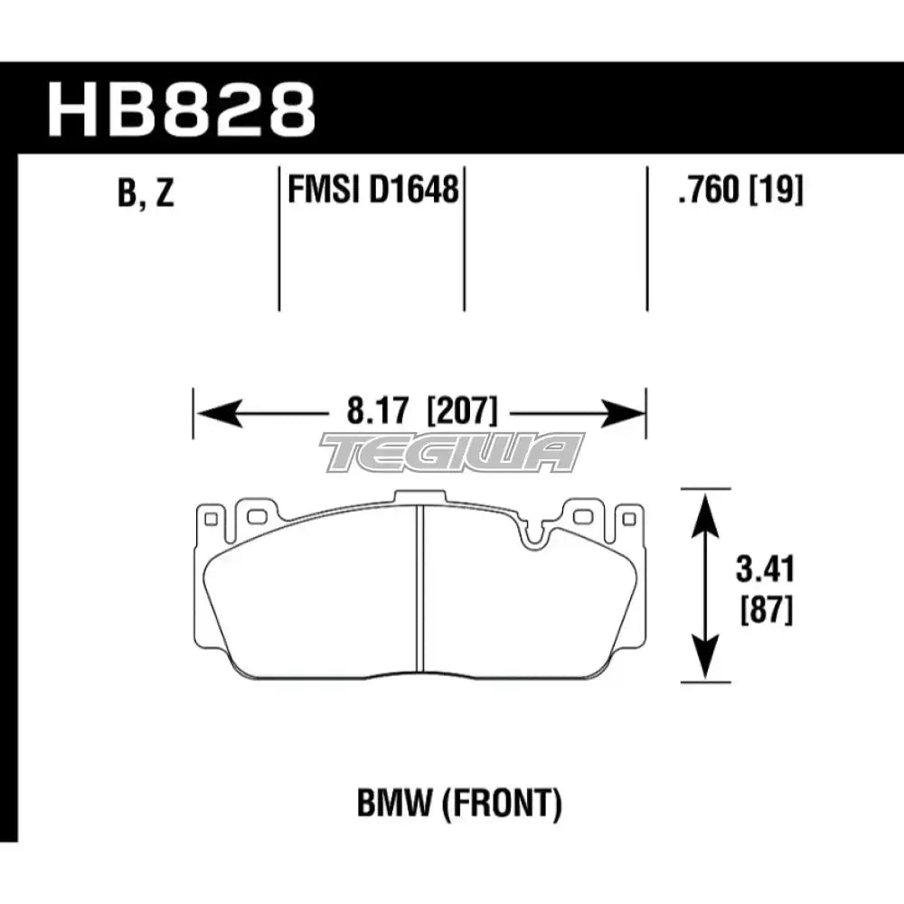 HAWK Performance ER-1 Motorsports Brake Pads Front BMW F80 F82 F83 M3 M4 14-20 (Ceramic Discs)