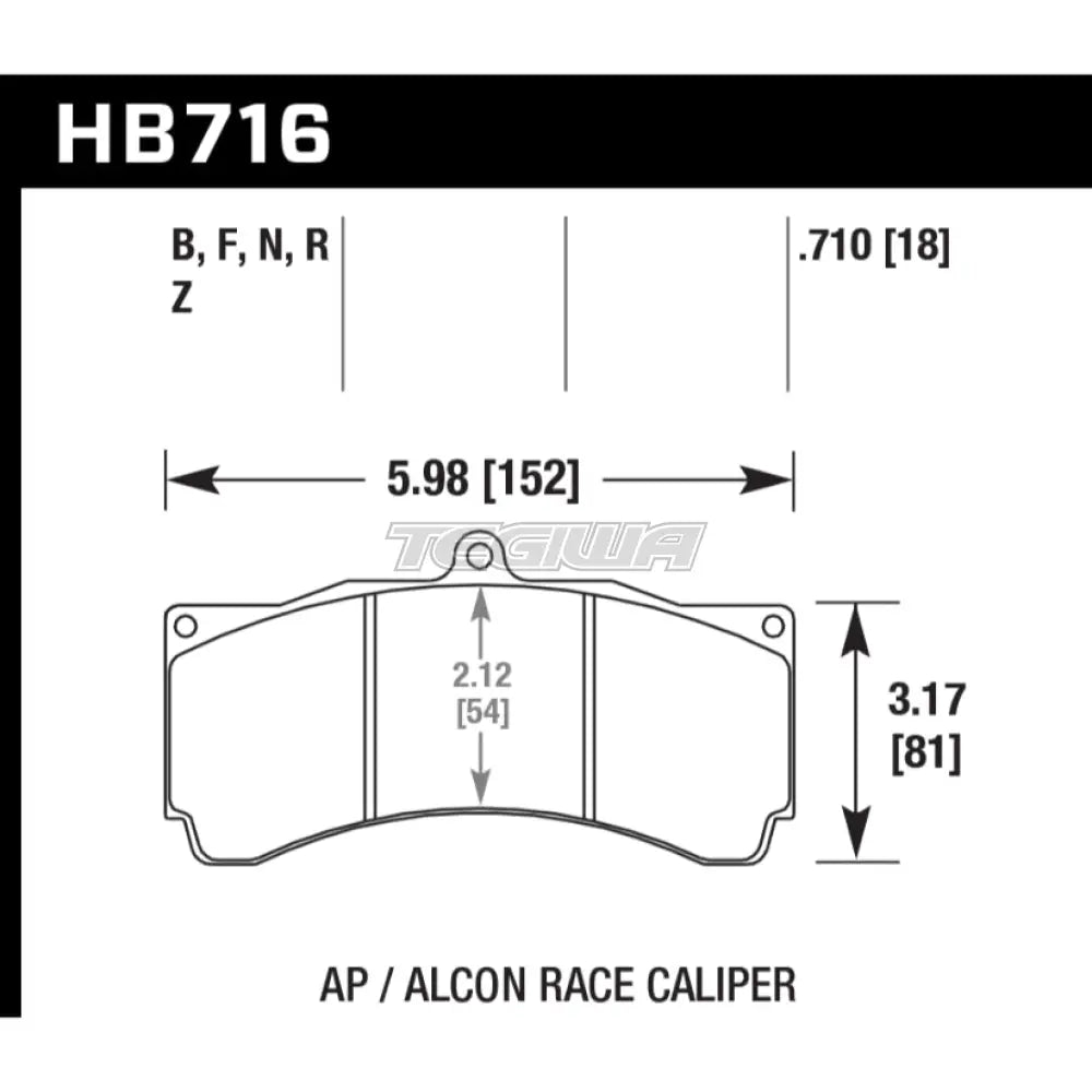 HAWK Performance HPS 5.0 High Performance Street Brake Pads  - HB716B.710 EBC Apollo 4 Caliper