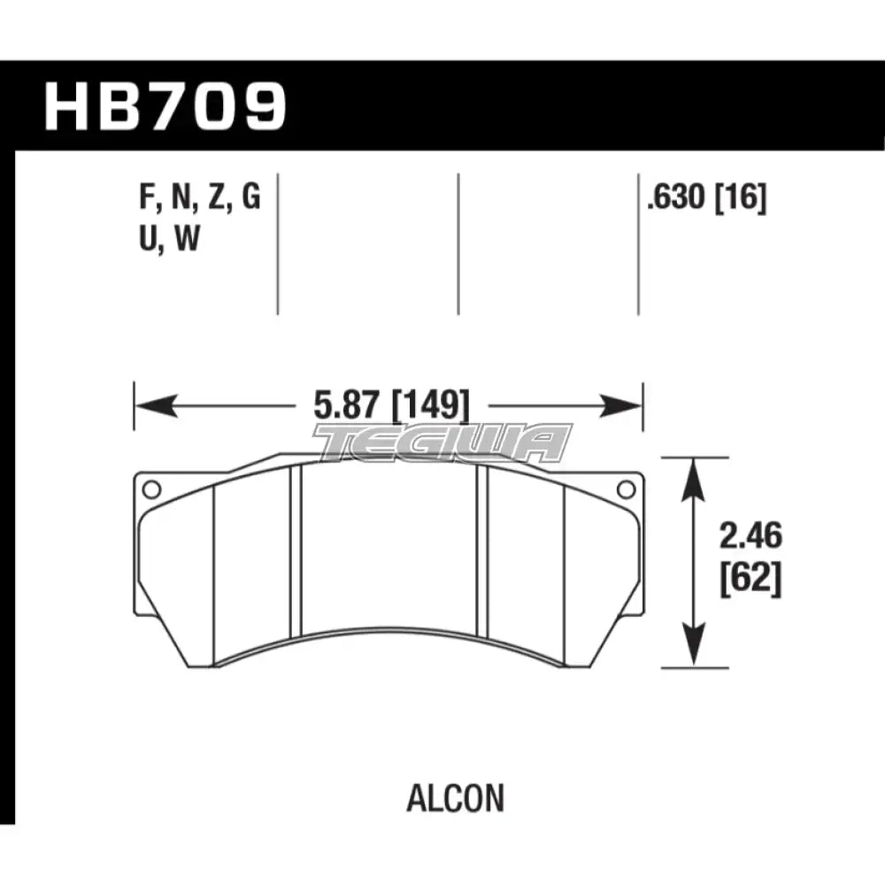 HAWK Performance HPS 5.0 Motorsports Brake Pads Alcon Mono 6, model 4497 Caliper