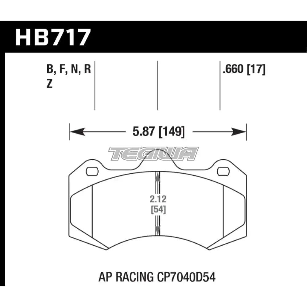HAWK Performance HPS 5.0 Motorsports Brake Pads AP Racing CP7040D54 Caliper