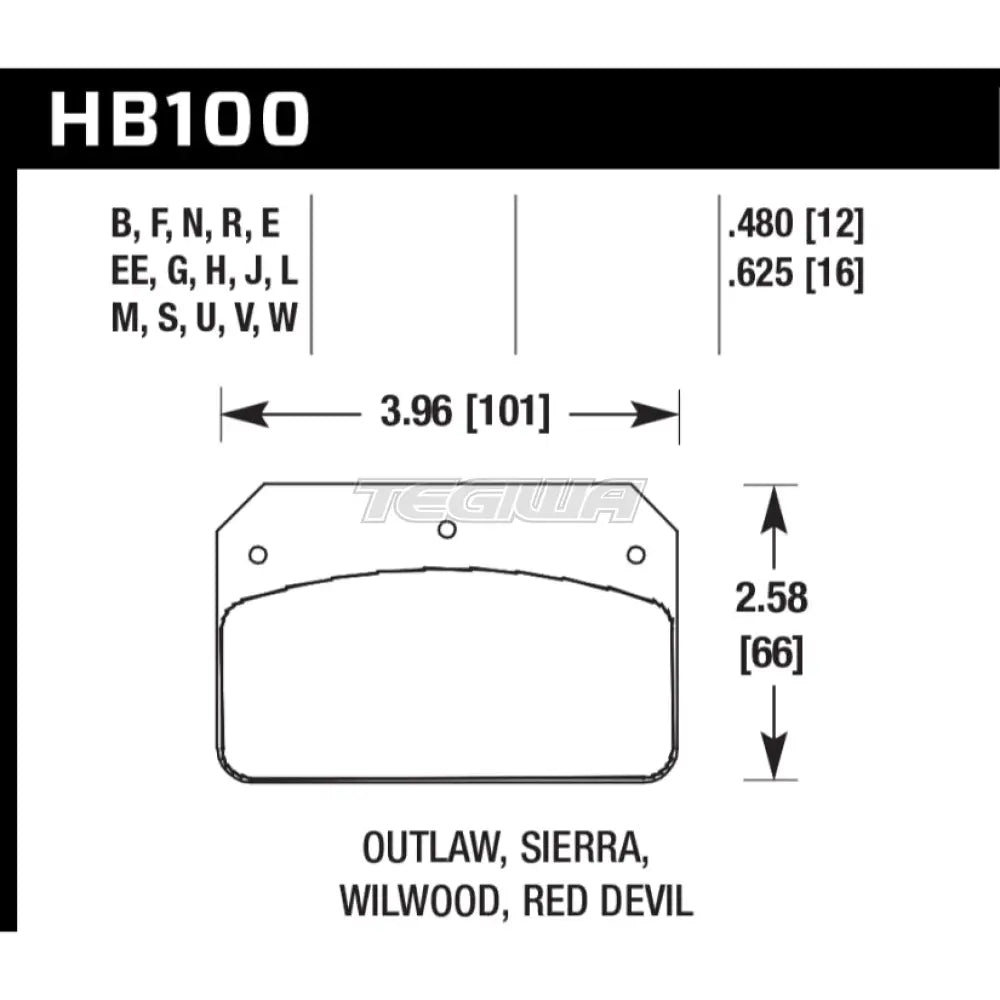HAWK Performance HPS High Performance Street Brake Pads - HB100F.480 EBC Apollo 6 Caliper
