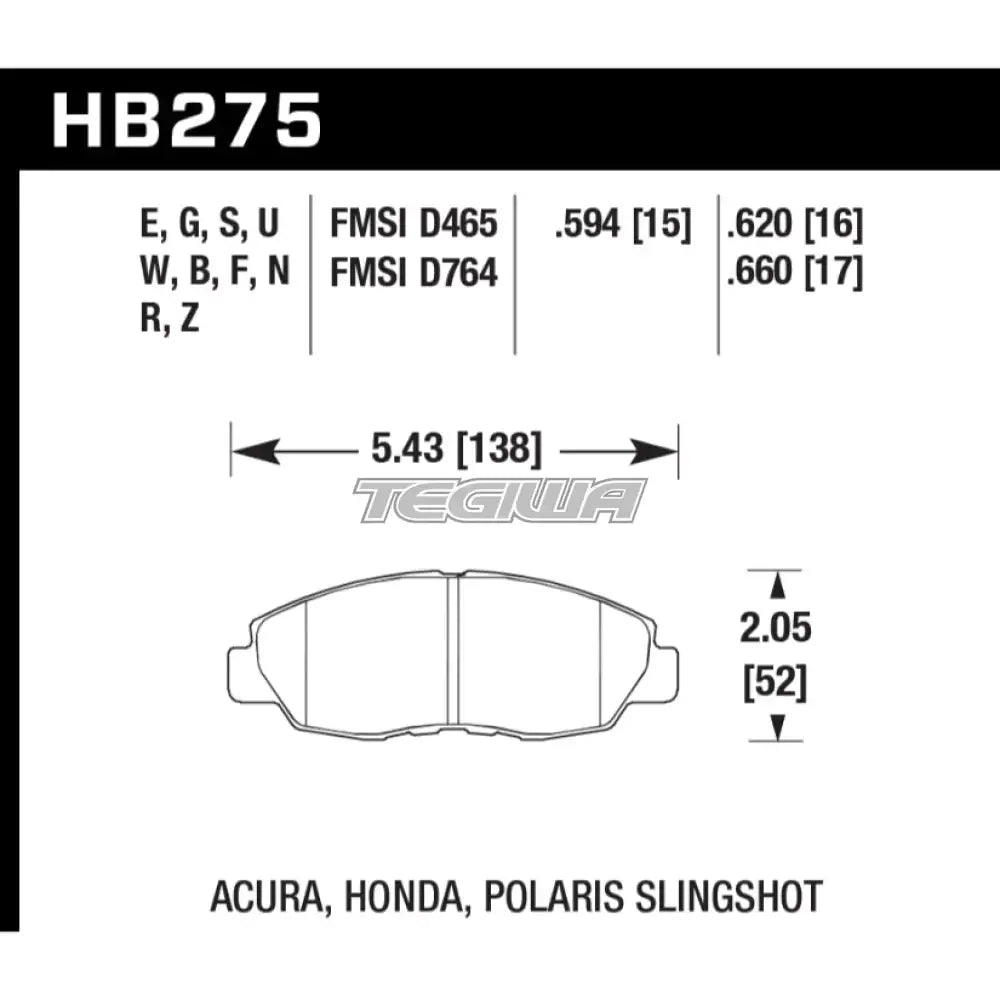 HAWK Performance HT-10 Motorsports Brake Pads Polaris Slingshot Caliper